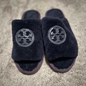 Tory Burch purple slippers, size 10